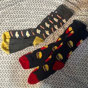 Hamburger + Bacon & Eggs Dress Socks